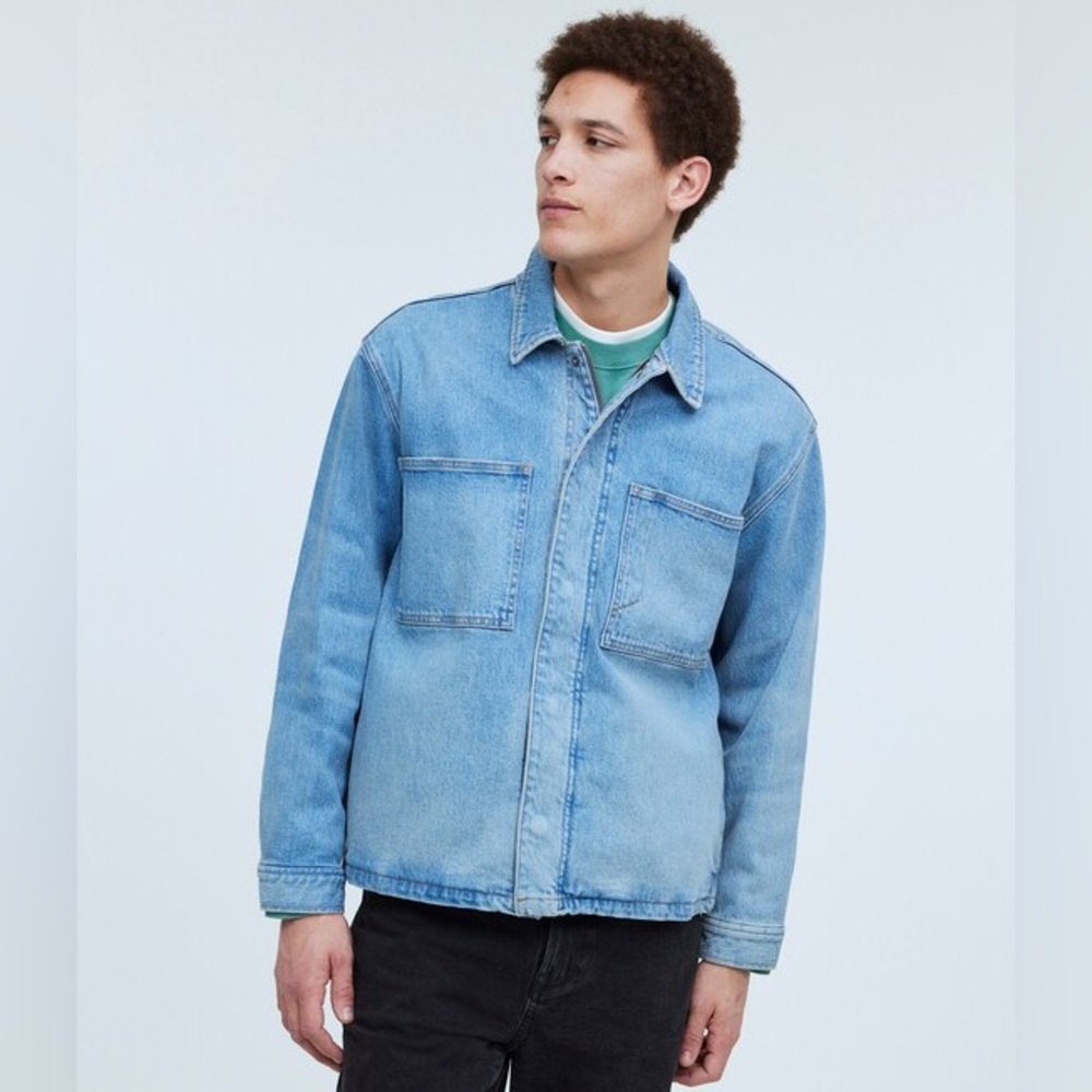 NWOT Madewell Denim Zip up Jacket